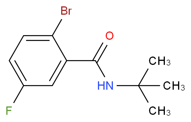 2-bromo-N-tert-butyl-5-fluorobenzamide_分子结构_CAS_941294-23-1