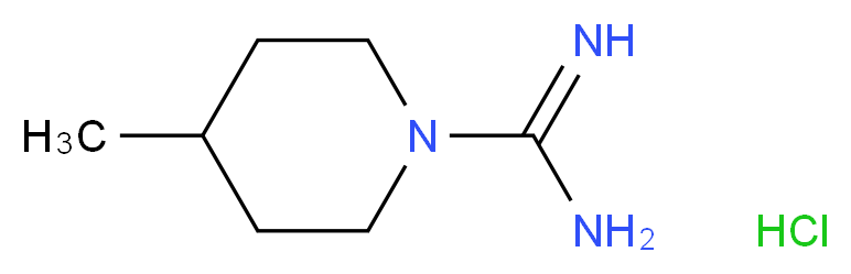 4-Methyl-piperidine-1-carboxamidine hydrochloride_分子结构_CAS_)