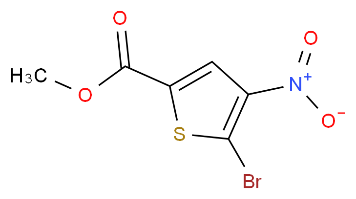 methyl 5-bromo-4-nitrothiophene-2-carboxylate_分子结构_CAS_38239-32-6