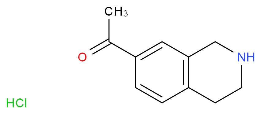 1-(1,2,3,4-tetrahydroisoquinolin-7-yl)ethan-1-one hydrochloride_分子结构_CAS_82771-27-5