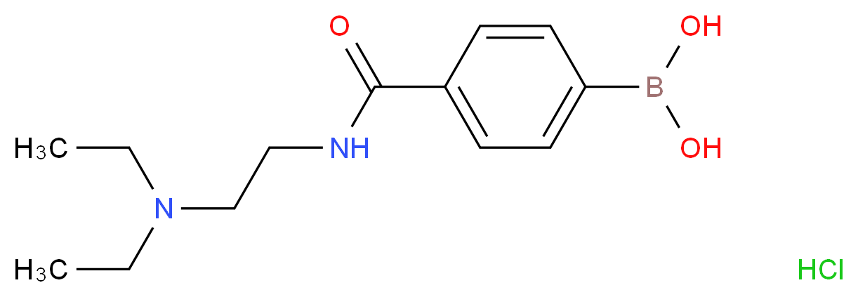 4-{[2-(Diethylamino)ethyl]carbamoyl}benzeneboronic acid hydrochloride 98%_分子结构_CAS_913835-46-8)