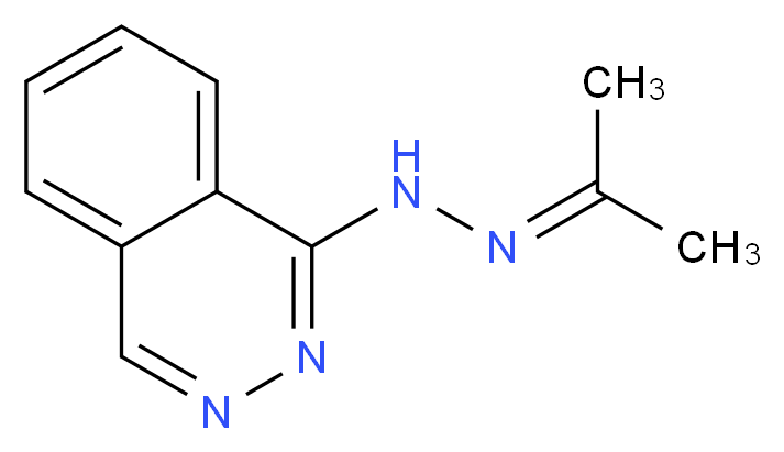 1-[2-(propan-2-ylidene)hydrazin-1-yl]phthalazine_分子结构_CAS_56173-18-3