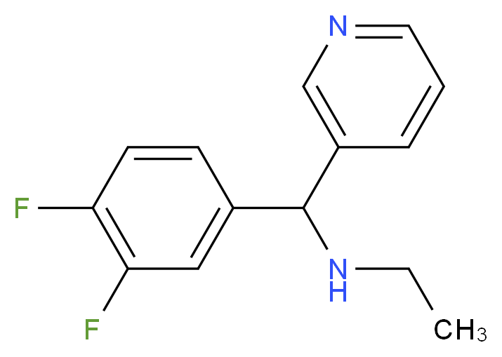 [(3,4-difluorophenyl)(pyridin-3-yl)methyl](ethyl)amine_分子结构_CAS_)