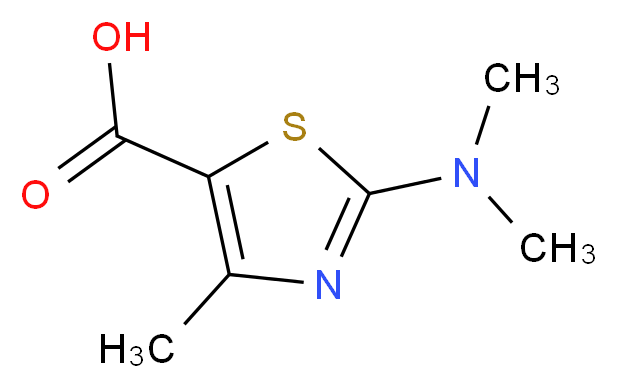 2-(Dimethylamino)-4-methyl-1,3-thiazole-5-carboxylic acid_分子结构_CAS_162650-62-6)