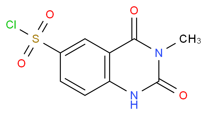 3-methyl-2,4-dioxo-1,2,3,4-tetrahydro-6-quinazolinesulfonyl chloride_分子结构_CAS_1206117-96-5)