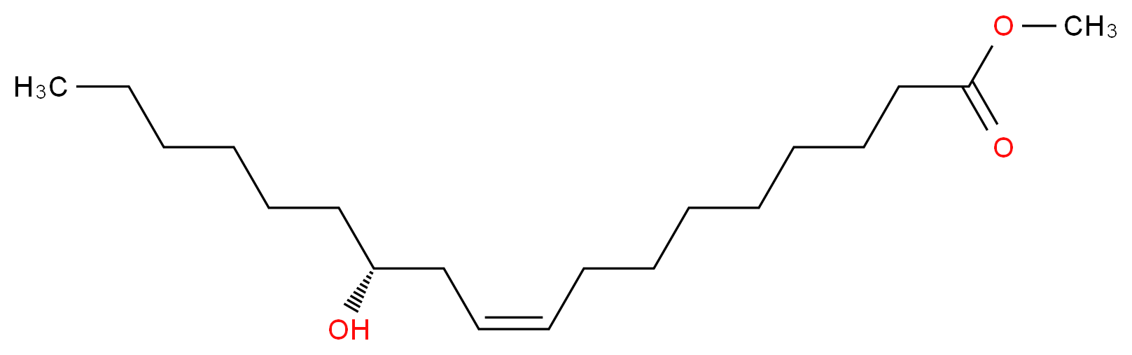 methyl (9Z,12R)-12-hydroxyoctadec-9-enoate_分子结构_CAS_141-24-2