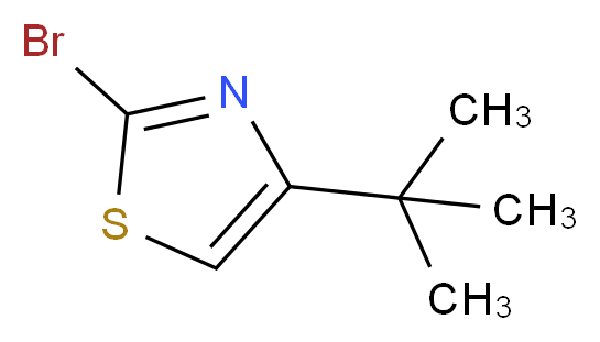 2-Bromo-4-tert-butylthiazole_分子结构_CAS_873075-54-8)