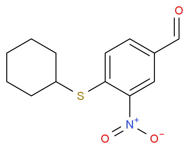 4-(cyclohexylsulfanyl)-3-nitrobenzaldehyde_分子结构_CAS_270262-95-8