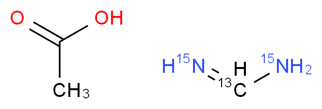 (<sup>1</sup><sup>3</sup>C)methan(<sup>1</sup><sup>5</sup>N<sub>2</sub>)imidamide; acetic acid_分子结构_CAS_1215774-22-3