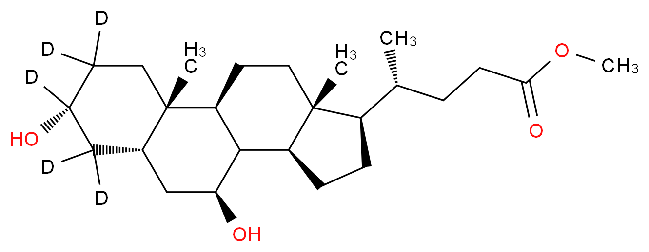 Ursodeoxycholic Acid-d5 Methyl Ester_分子结构_CAS_93701-19-0)