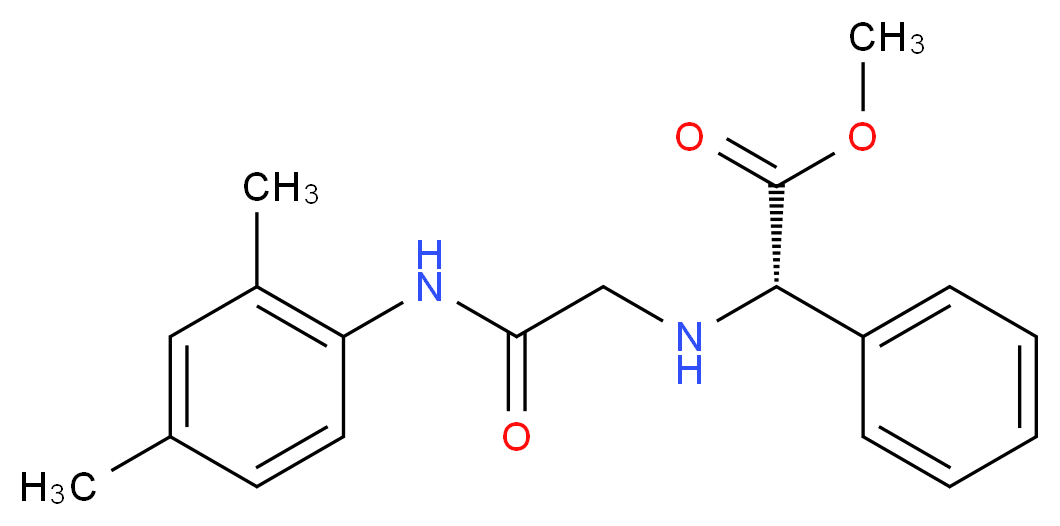 methyl (2S)-({2-[(2,4-dimethylphenyl)amino]-2-oxoethyl}amino)(phenyl)acetate_分子结构_CAS_)