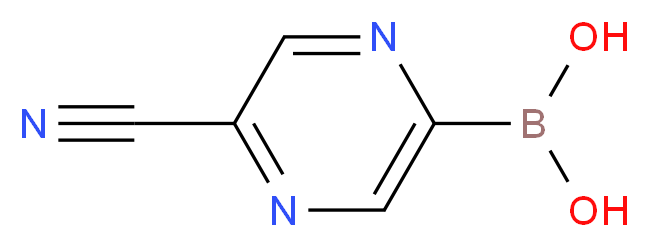 (5-cyanopyrazin-2-yl)boronic acid_分子结构_CAS_1310383-12-0