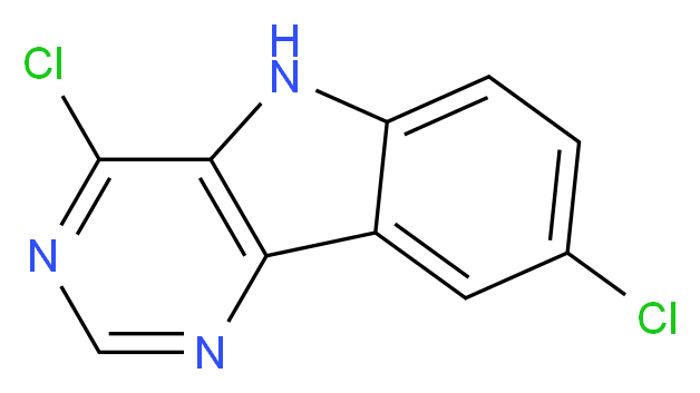 4,8-Dichloro-5H-pyrimido[5,4-b]indole_分子结构_CAS_)