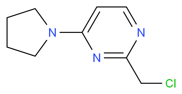 2-(chloromethyl)-4-(pyrrolidin-1-yl)pyrimidine_分子结构_CAS_748733-00-8