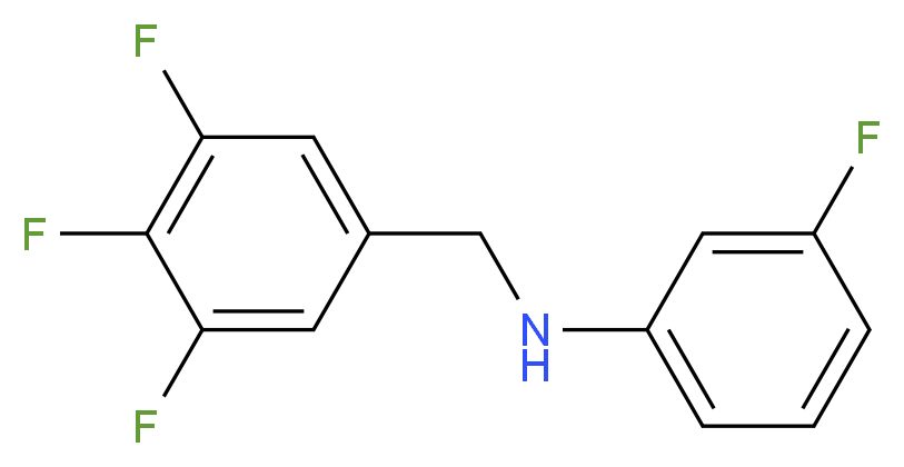 3-fluoro-N-[(3,4,5-trifluorophenyl)methyl]aniline_分子结构_CAS_637744-49-1