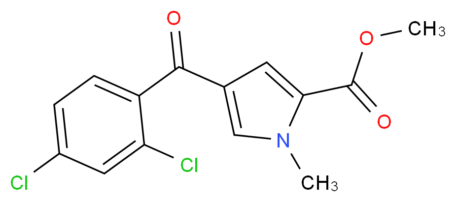 Methyl 4-(2,4-dichlorobenzoyl)-1-methyl-1H-pyrrole-2-carboxylate_分子结构_CAS_)