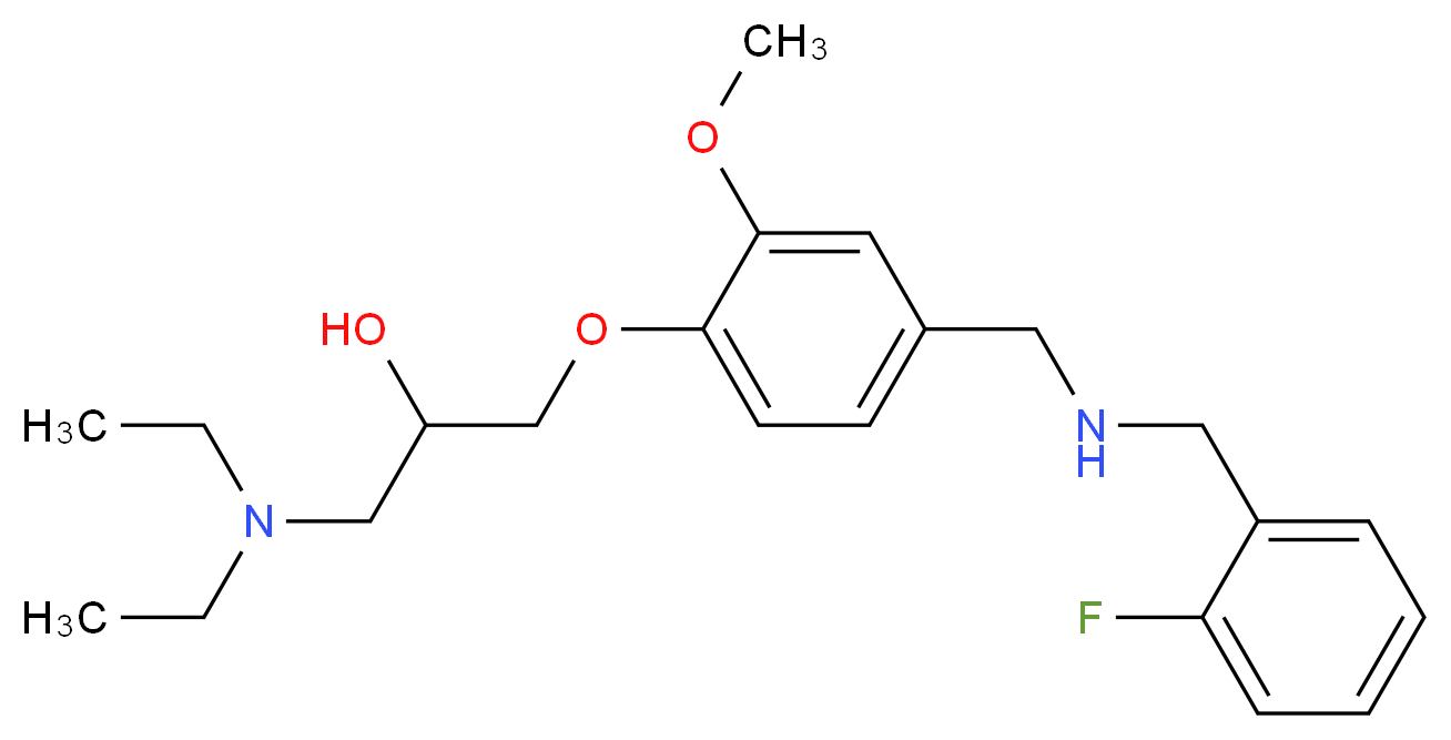 1-(diethylamino)-3-(4-{[(2-fluorobenzyl)amino]methyl}-2-methoxyphenoxy)-2-propanol_分子结构_CAS_)