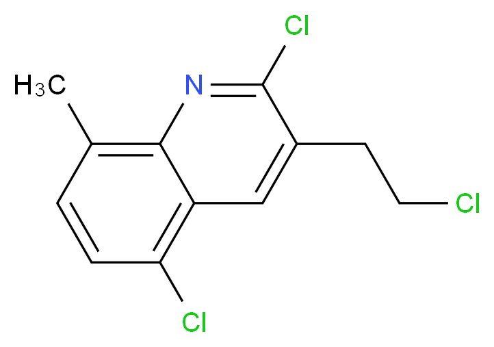 2,5-dichloro-3-(2-chloroethyl)-8-methylquinoline_分子结构_CAS_71114-99-3