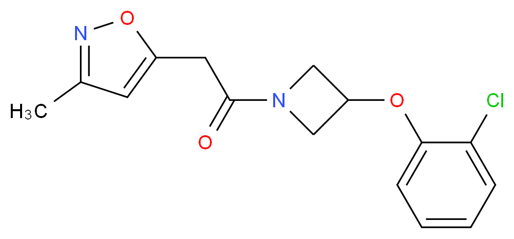 5-{2-[3-(2-chlorophenoxy)-1-azetidinyl]-2-oxoethyl}-3-methylisoxazole_分子结构_CAS_)