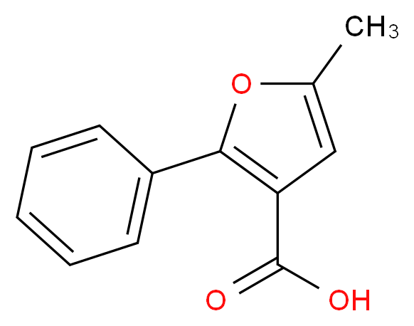 5-methyl-2-phenylfuran-3-carboxylic acid_分子结构_CAS_64354-50-3