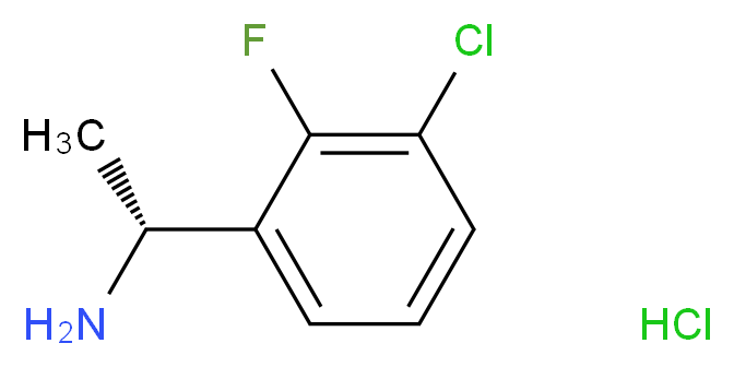 (1R)-1-(3-chloro-2-fluorophenyl)ethan-1-amine hydrochloride_分子结构_CAS_1253792-97-0