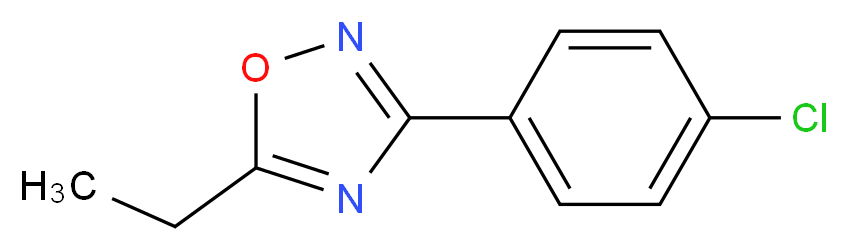 3-(4-chlorophenyl)-5-ethyl-1,2,4-oxadiazole_分子结构_CAS_196301-93-6