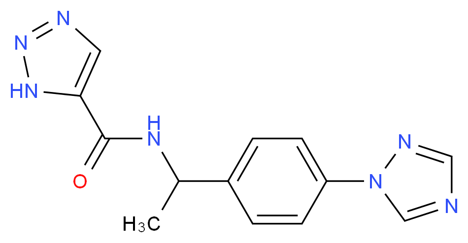 N-{1-[4-(1H-1,2,4-triazol-1-yl)phenyl]ethyl}-1H-1,2,3-triazole-5-carboxamide_分子结构_CAS_)