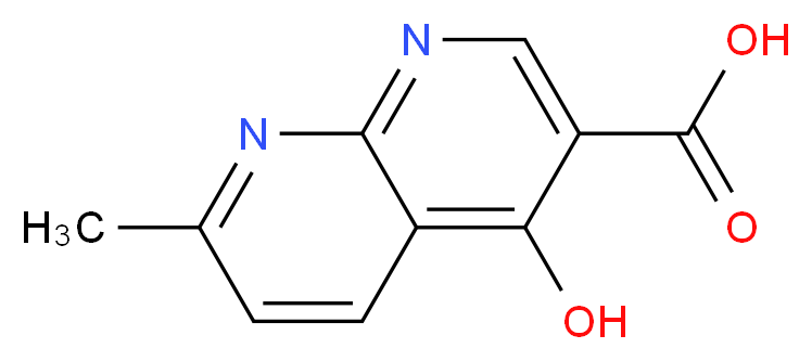 4-羟基-7-甲基-1,8-萘啶-3-羧酸_分子结构_CAS_13250-97-0)