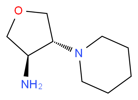 trans-4-(1-piperidinyl)tetrahydro-3-furanamine_分子结构_CAS_)