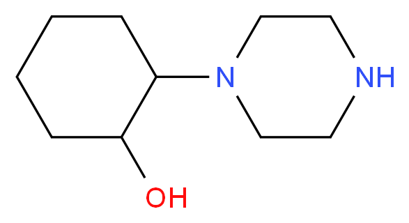 2-(piperazin-1-yl)cyclohexan-1-ol_分子结构_CAS_759402-42-1