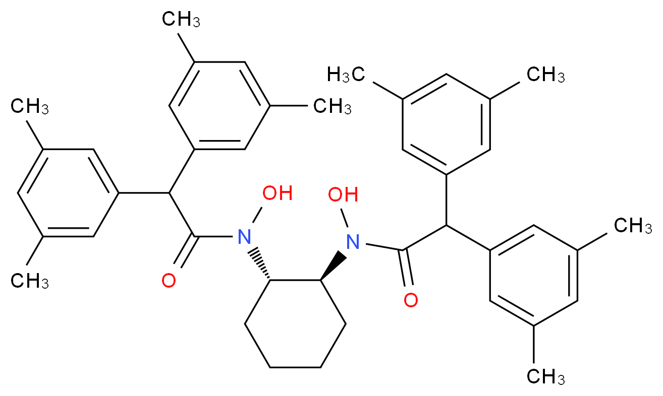 (1S,2S)-N,N′-二羟基-N,N′-双(双(3,5-二甲苯基)乙酰基)-1,2-环己二胺_分子结构_CAS_1217463-44-9)