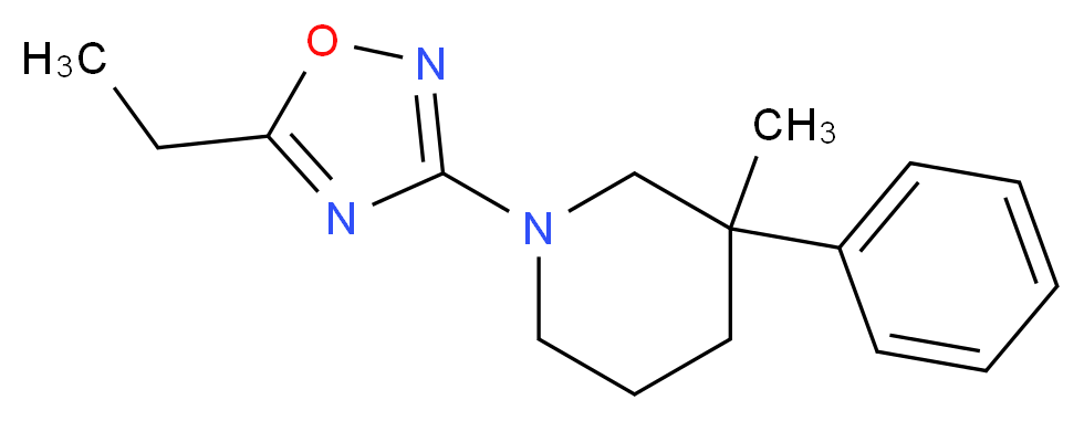 1-(5-ethyl-1,2,4-oxadiazol-3-yl)-3-methyl-3-phenylpiperidine_分子结构_CAS_)