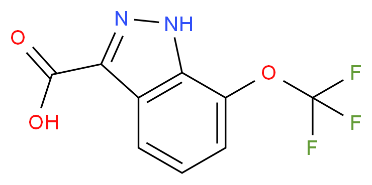 7-TRIFLUOROMETHOXY-1H-INDAZOLE-3-CARBOXYLIC ACID_分子结构_CAS_885277-92-9)