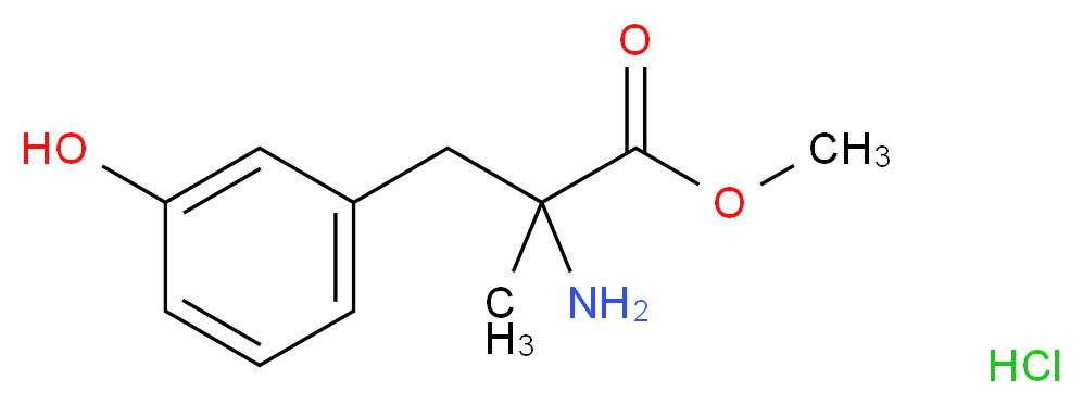 α-Methyl-DL-m-tyrosine methyl ester hydrochloride monohydrate_分子结构_CAS_96687-21-7)