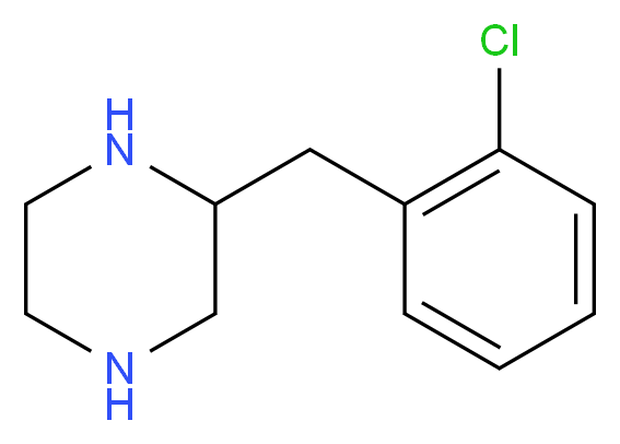 2-[(2-chlorophenyl)methyl]piperazine_分子结构_CAS_910444-95-0