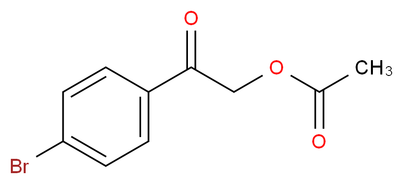 2-(4-bromophenyl)-2-oxoethyl acetate_分子结构_CAS_7500-37-0
