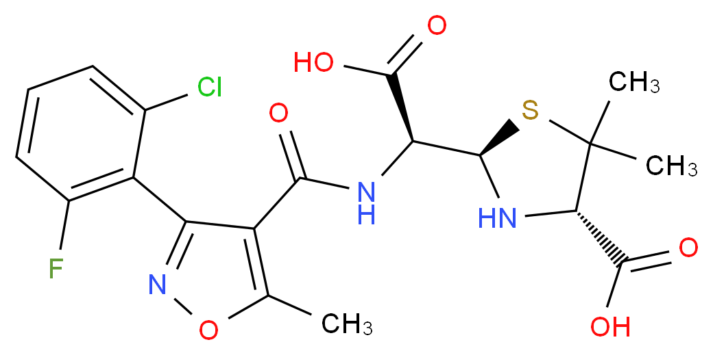 (5R)-Flucloxacillin Penilloic Acid_分子结构_CAS_42947-70-6)