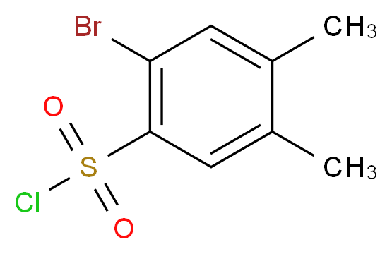 2-bromo-4,5-dimethylbenzenesulfonyl chloride_分子结构_CAS_71795-72-7)