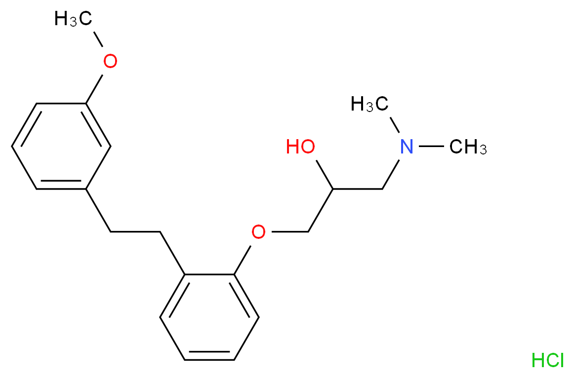 1-(Dimethylamino)-3-(2-(3-methoxyphenethyl)phenoxy)propan-2-ol hydrochloride_分子结构_CAS_135261-74-4)