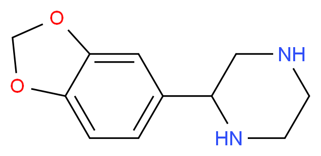 2-(2H-1,3-benzodioxol-5-yl)piperazine_分子结构_CAS_65709-24-2