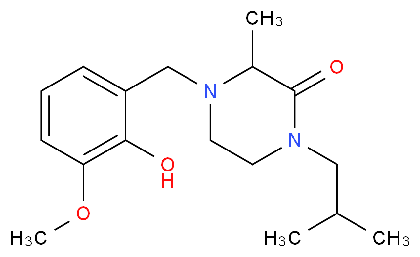 4-(2-hydroxy-3-methoxybenzyl)-1-isobutyl-3-methylpiperazin-2-one_分子结构_CAS_)