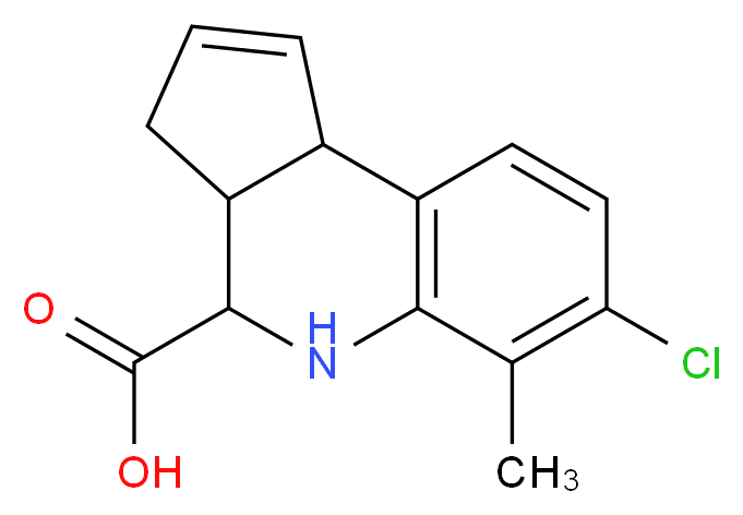 7-chloro-6-methyl-3H,3aH,4H,5H,9bH-cyclopenta[c]quinoline-4-carboxylic acid_分子结构_CAS_312713-96-5