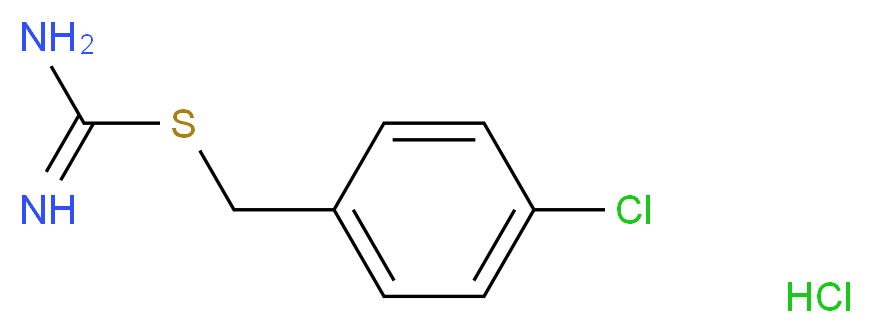 {[(4-chlorophenyl)methyl]sulfanyl}methanimidamide hydrochloride_分子结构_CAS_544-47-8