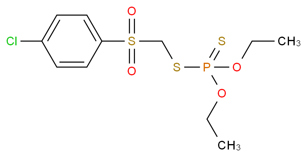 diethyl {[(4-chlorobenzenesulfonyl)methyl]sulfanyl}(sulfanylidene)phosphonite_分子结构_CAS_16662-85-4