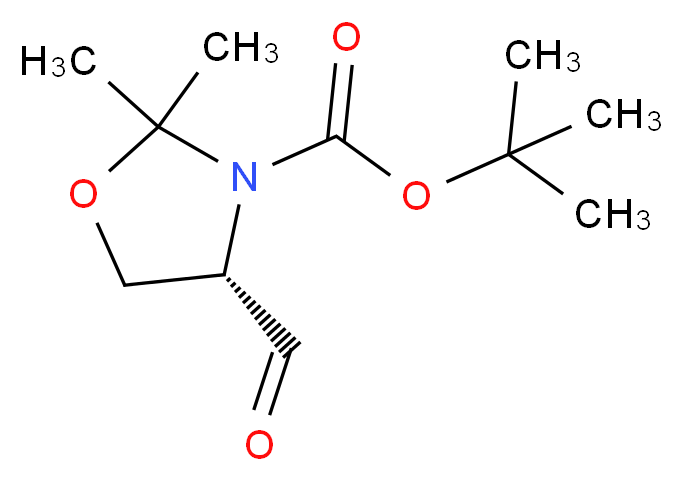 (S)-(-)-3-Boc-2,2-二甲基唑烷-4-甲醛_分子结构_CAS_102308-32-7)