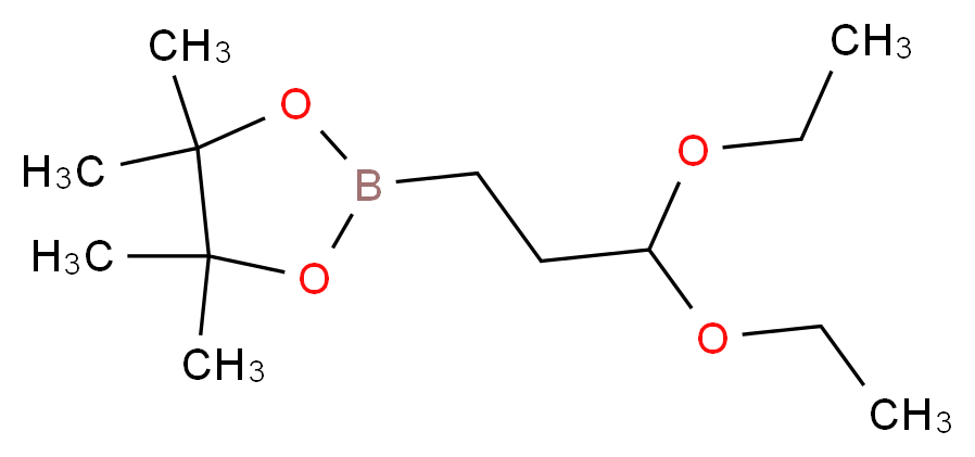 2-(3,3-diethoxypropyl)-4,4,5,5-tetramethyl-1,3,2-dioxaborolane_分子结构_CAS_165904-27-8