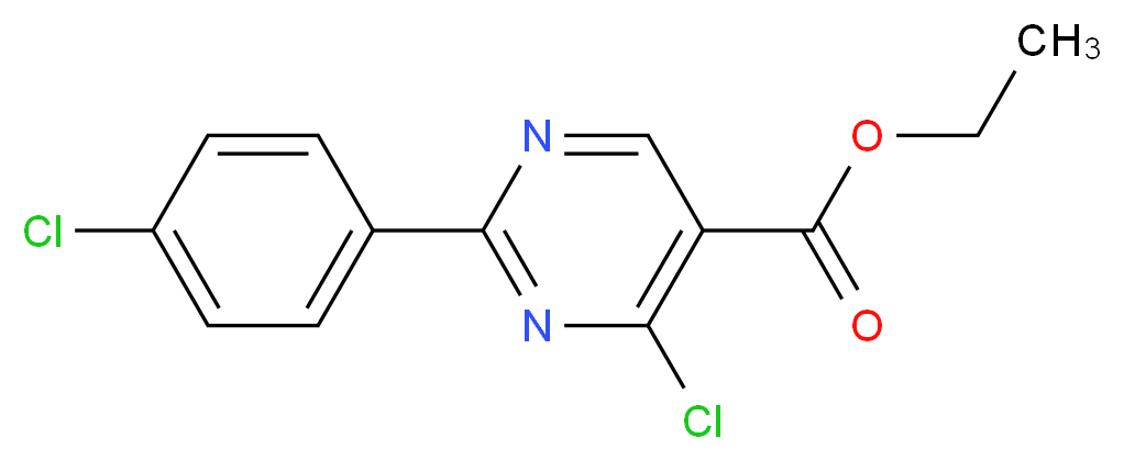 ethyl 4-chloro-2-(4-chlorophenyl)pyrimidine-5-carboxylate_分子结构_CAS_304693-56-9)