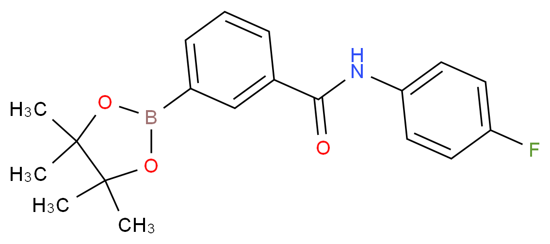 3-[(4-Fluorophenyl)aminocarbonyl]benzeneboronic acid, pinacol ester 95%_分子结构_CAS_850567-58-7)