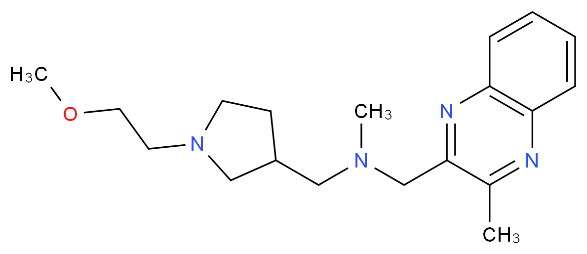1-[1-(2-methoxyethyl)pyrrolidin-3-yl]-N-methyl-N-[(3-methylquinoxalin-2-yl)methyl]methanamine_分子结构_CAS_)