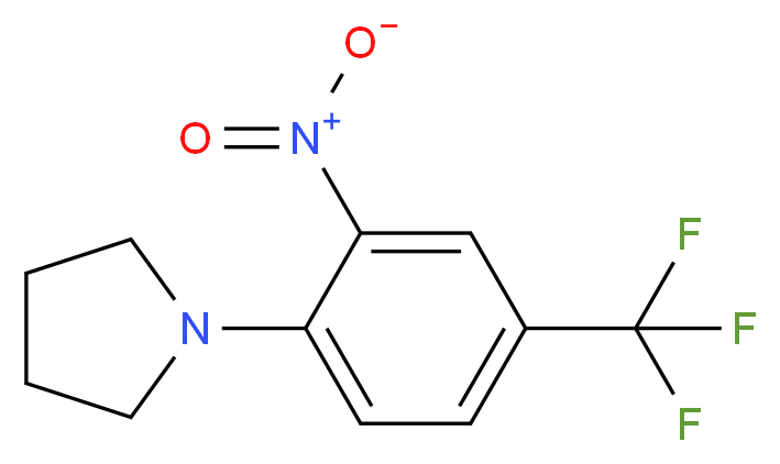 1-[2-nitro-4-(trifluoromethyl)phenyl]pyrrolidine_分子结构_CAS_40832-82-4